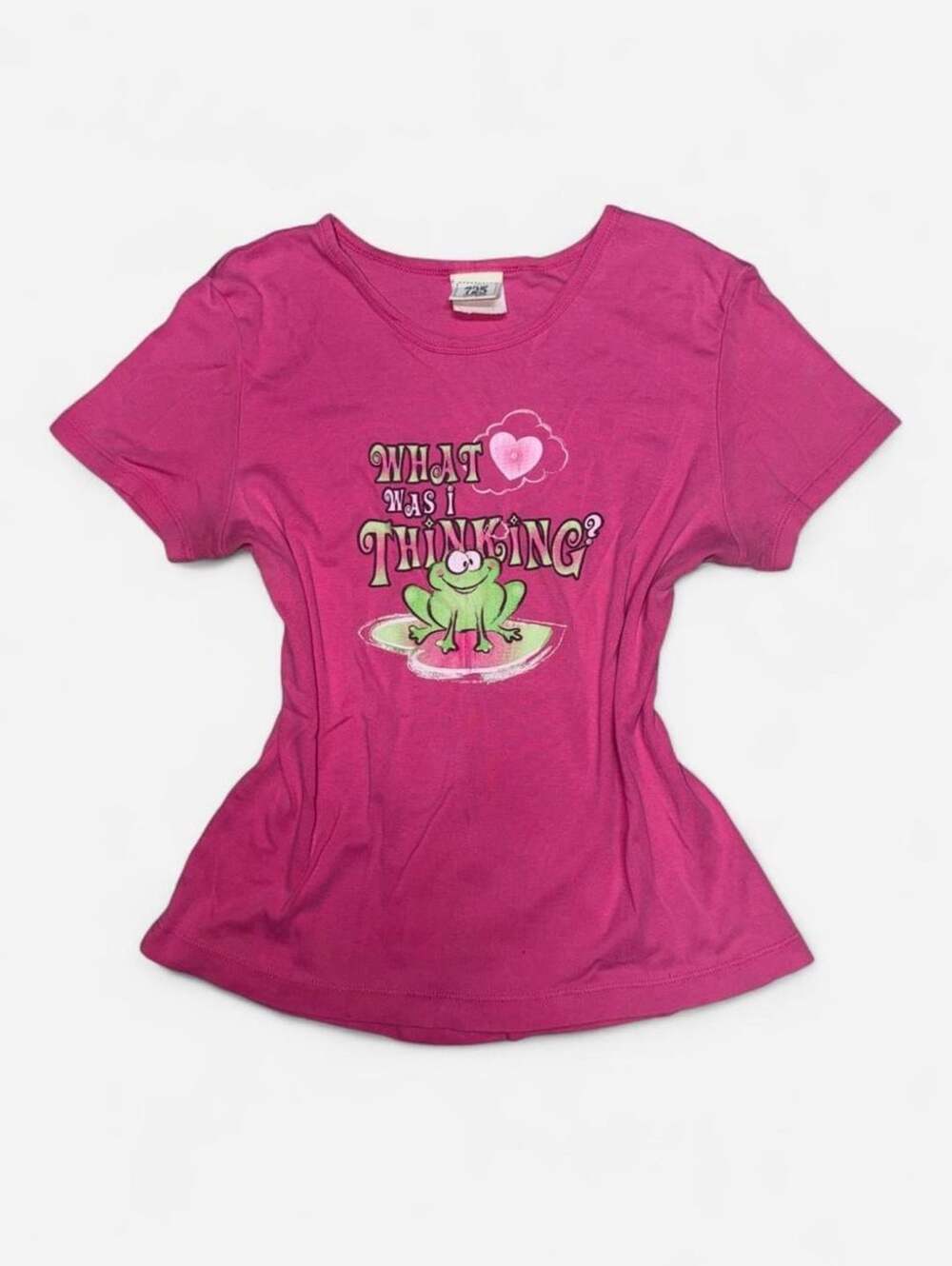 Y2K Vintage 2000s 725 Originals What Was I Thinking Frog Baby Tee Pink